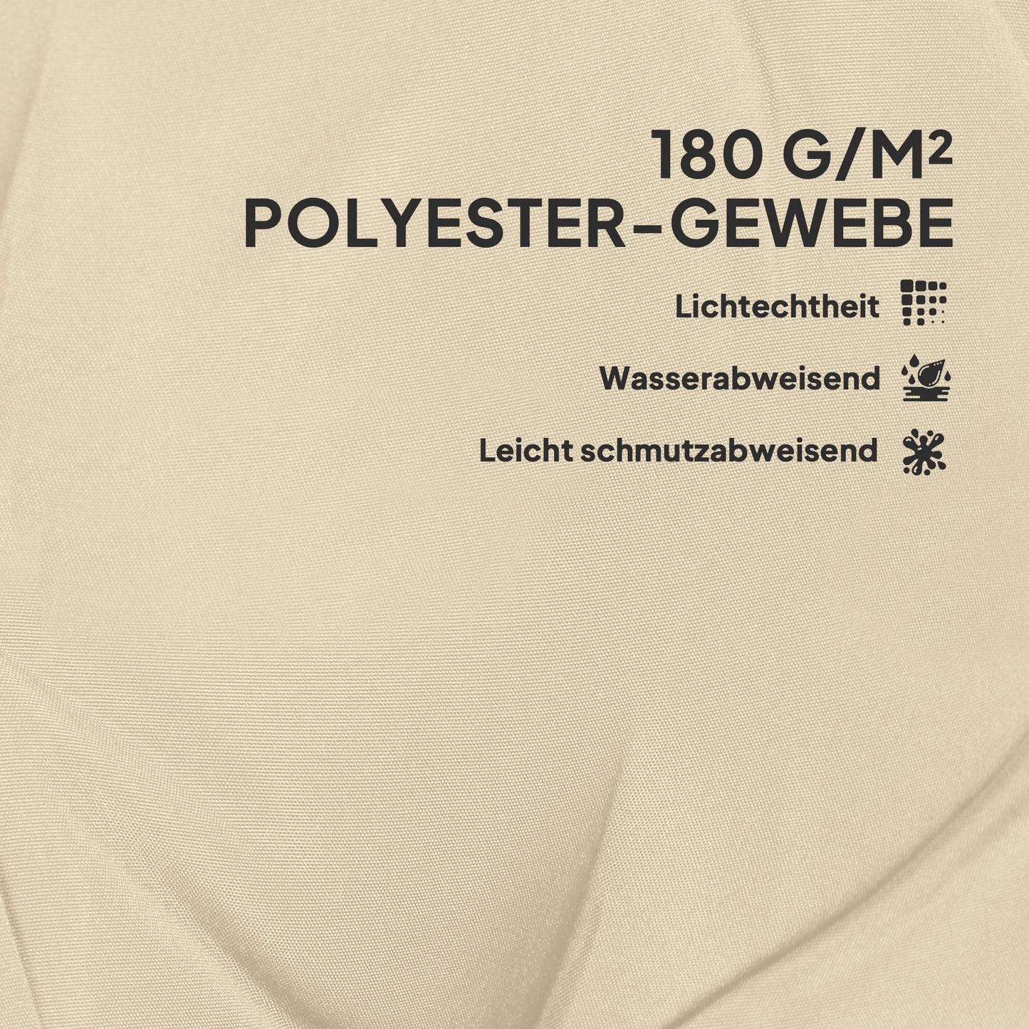 Tuinkussens – Stoelkussens – Zitkussens – Tuinstoelkussens – Kussen Set Beige – 108 x 50 x 5 cm – Water- en UV-bestendig Polyester