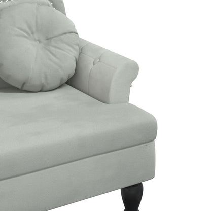 Lichtgrijze Fluwelen Bank – Zitsbank – 2-Zitsbank – Sofa – Loungebank – Zacht Microfiber Fluweel – Dikke Gevulde Kussens