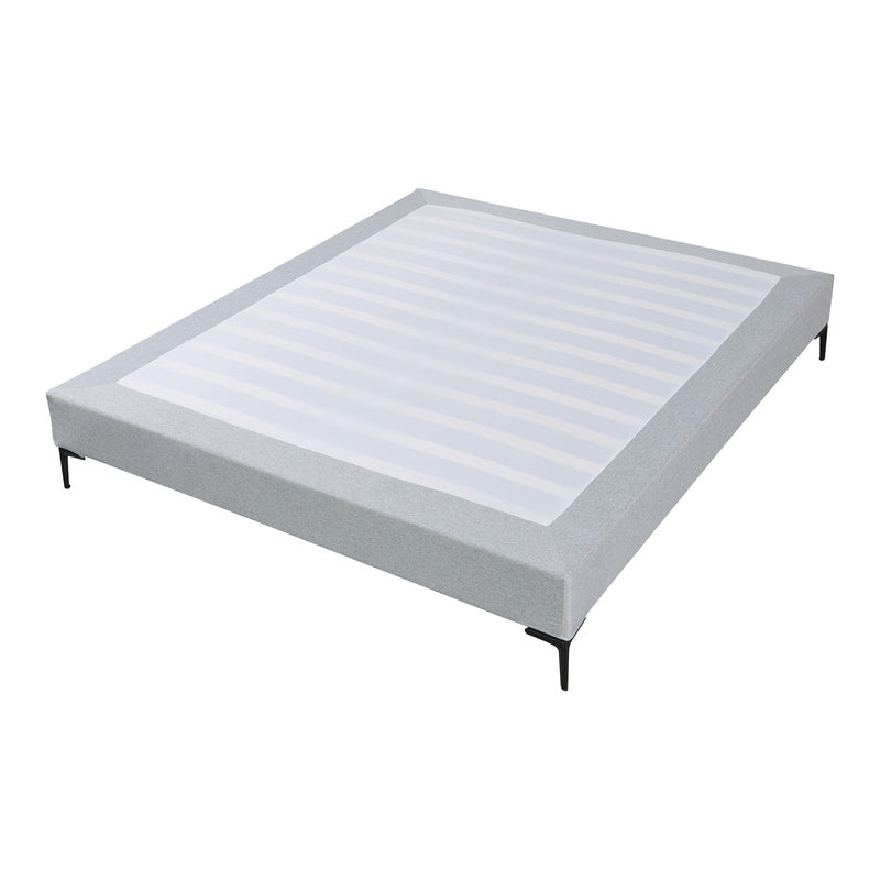 Tweepersoonsbed – Bedframe – Opbergbed – Gestoffeerd Bed – Platformbed – Lichtgrijs – Multiplex Frame Met Metalen Poten – Lattenbodem Inclusief
