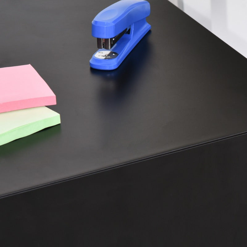 Mobiele Ladekast – Ladekast Op Wieltjes – Kantoor Opslagkast – Opberglade – Ladeblok – Zwart – Compact 39x48x59 cm – Duurzaam Stalen Materiaal