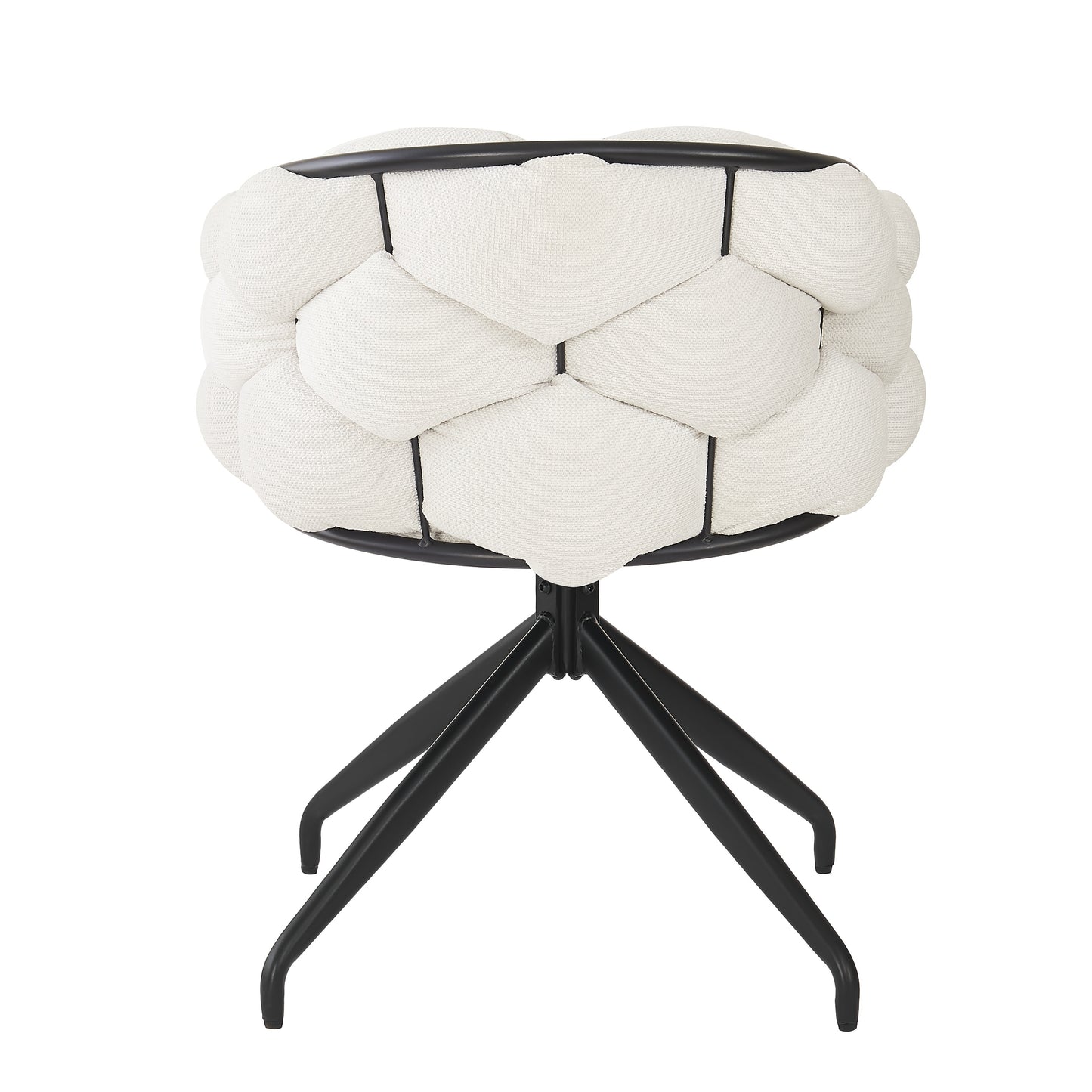 Draaibare Eetkamerstoel – Eetkamerstoel Set – Draaistoel – Stoel Beige – Bamboestoel – 360° Draaibaar – Ergonomische Rugleuning