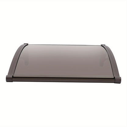 Large 80x80cm Heavy-Duty Aluminum Alloy & PC Window Door Awning with Frame & Panels - 49.9 KG Capacity, All-Weather Retractable Patio Awning for Balcony, Cafe, Shop - Easy Installation, Modern Design, Durable Outdoor Canopy (