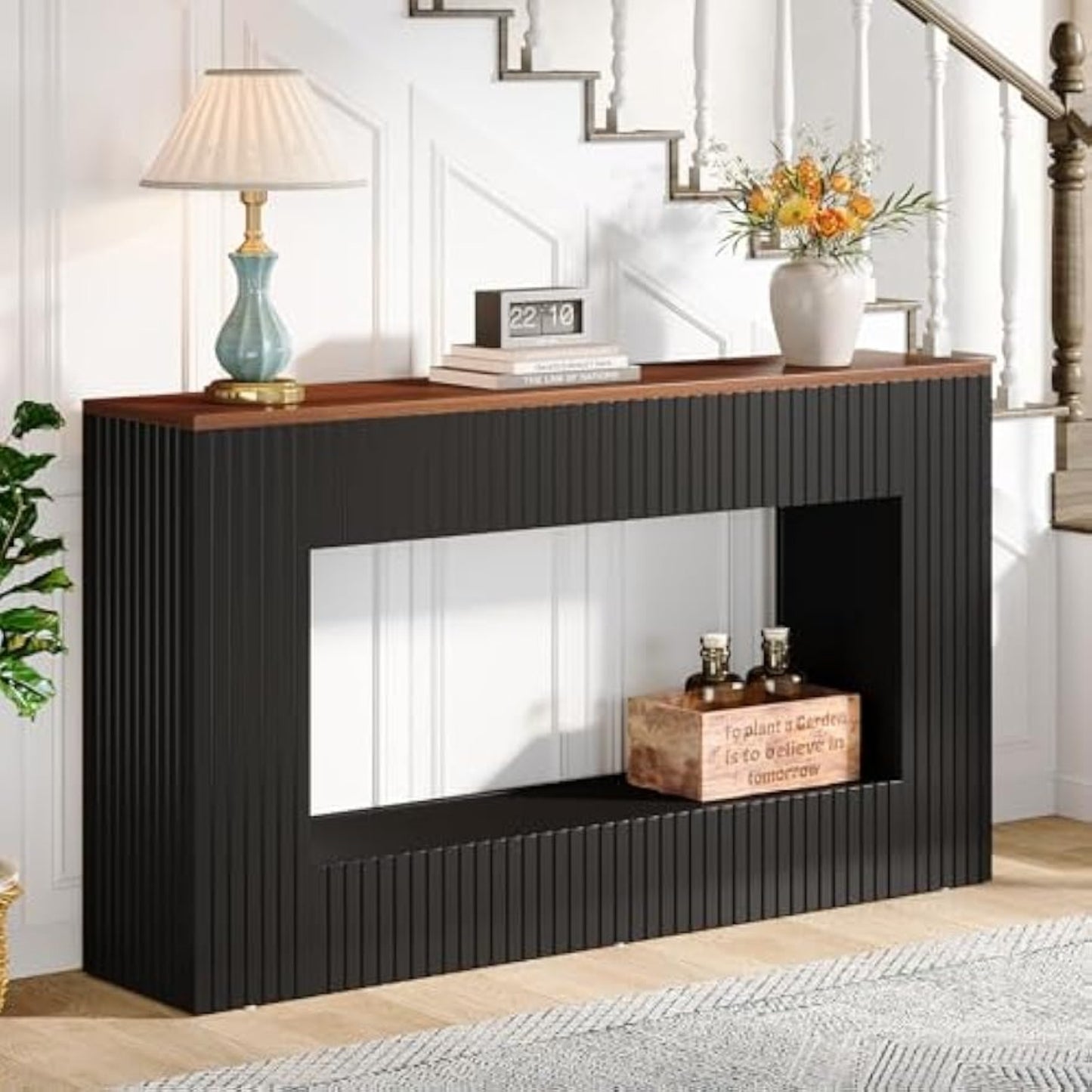 Sidetable – Consoletafel – Wandtafel – Haltafel – Dressoir – Moderne Rustic Stijl – 140 cm Lang – 2-Laags Opbergruimte