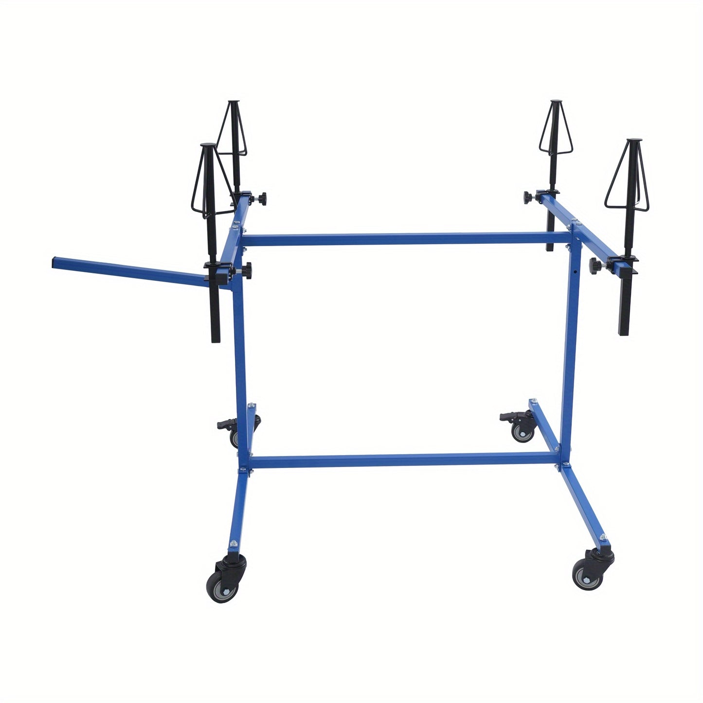 Wielstandaard – Velgenrek – Bandenstandaard – Schilderstandaard – Opbergrek – Verstelbaar Tot 100 kg Draagkracht – 360° Draaibare Kegels – Blauw