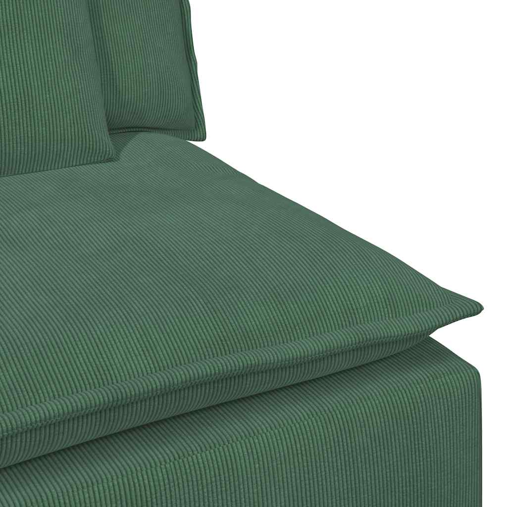 Modulaire Bank – Loungebank – Hoekbank – Zithoek – Bankstel – Donkergroen – Corduroy Stof – Stevig Metalen Frame