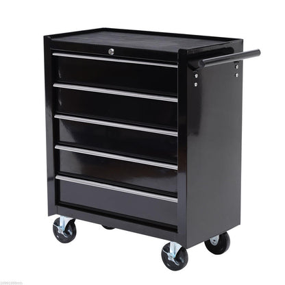 Gereedschapswagen – Gereedschapskist – Werkplaatswagen – Gereedschapskast – Gereedschapstrolley – 5 Laden Afsluitbaar – Stalen Frame Met Poedercoating