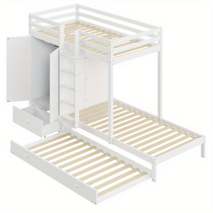 Stapelbed – Uittrekbed – Kinderbed – Hoogslaper – Slaapbank – Ruimtebesparend Design – Duurzaam Kunststof Zonder Elektriciteit
