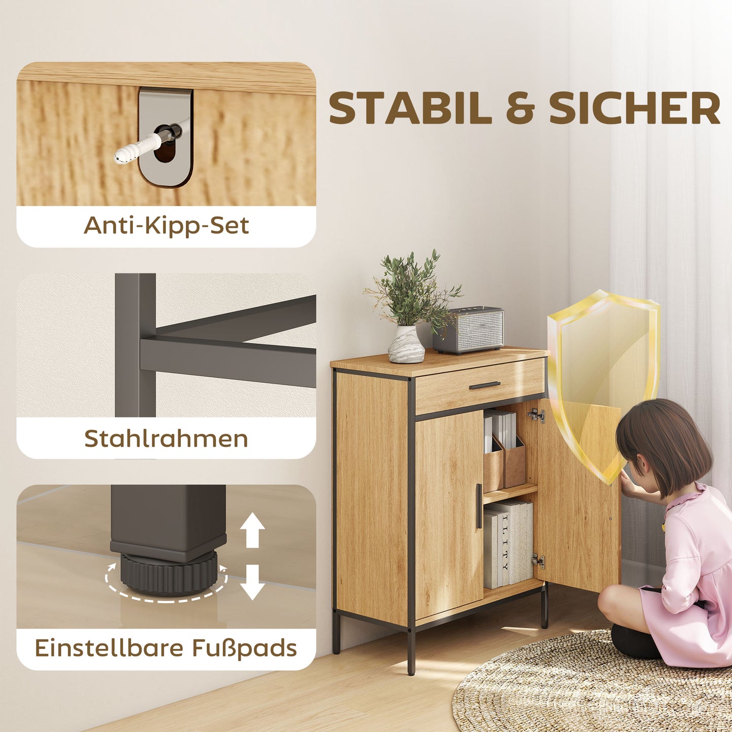 Hondenwagen – Hondenbuggy – Hondentrolley – Hondenkar – Opvouwbare Draagbare Wagen – Geschikt voor Honden tot 10 kg – Verstelbare Zonneklep – Grijs