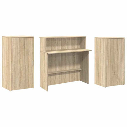 Balie – Receptiebalie – Toonbank – Bureaubalie – Winkelttoonbank – Sonoma Eiken – Houtmateriaal – Ruime Werkplek – Duurzaam Design