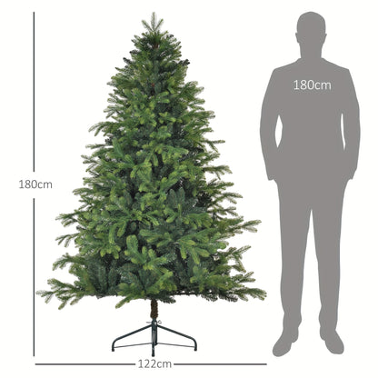 Kunstkerstboom – Nepkerstboom – Kerstboom Kunst – Kunstkerstboom Groene Dennen – Kunstboom 180 cm – 1700 Dichte Takken – Stevige Metalen Voet – Eenvoudige Montage – Binnen en Buiten Geschikt