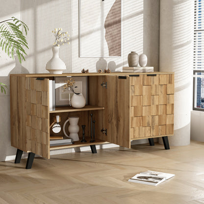 Modern Sideboard with 4 Doors, 160.5 X 35.5 X 78 Cm – Practical Design for Living Room, Bedroom, And Dining Room