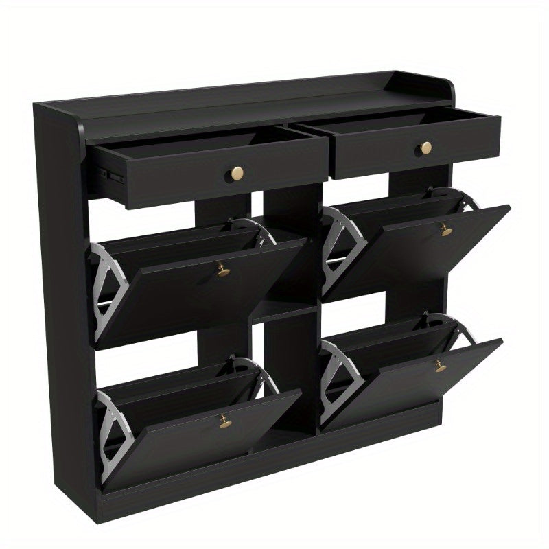 Schoenenkast – Schoenopberger – Schoenencabinet – Schoenenrek – Opbergkast – Metaal Frame – Ruimtebesparend Ontwerp 110x26x100cm