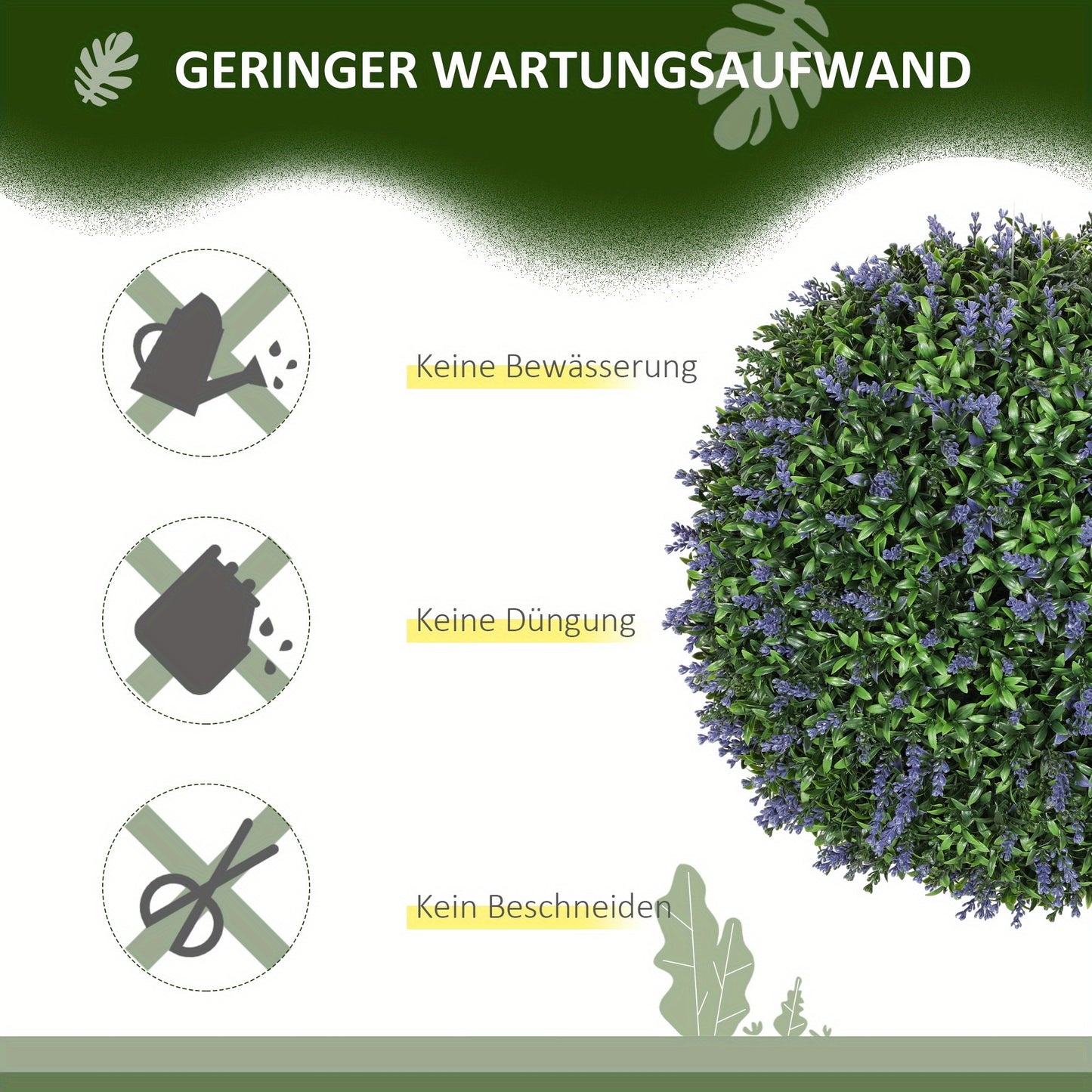Kunstlavendel – Nepplanten – Sierplanten – Decoratieplanten – Kunstbloemen – Set Van 2 – 42 Cm Hoog – Onderhoudsvrij Kunststof