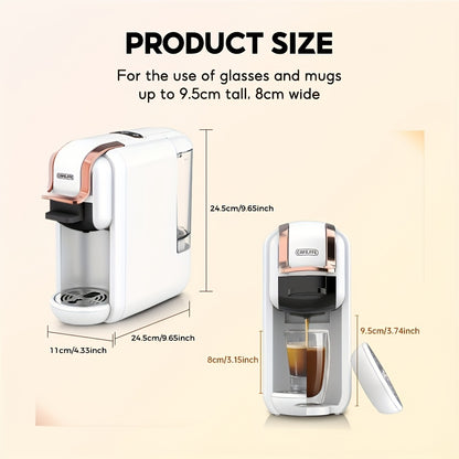 Koffiecapsuleautomaat – Espresso Machine – Koffiezetapparaat – Volautomatische Koffiemachine – Capsule Machine – Snelle Opwarming – Geschikt Voor Warme En Koude Dranken – Zwart