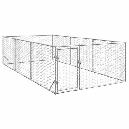Hondenhok – Hondenhuis – Hondenkennel – Hondenhuisje – Hondenbench – Verzinkt Staal – Ruime 2x4x1m Deur