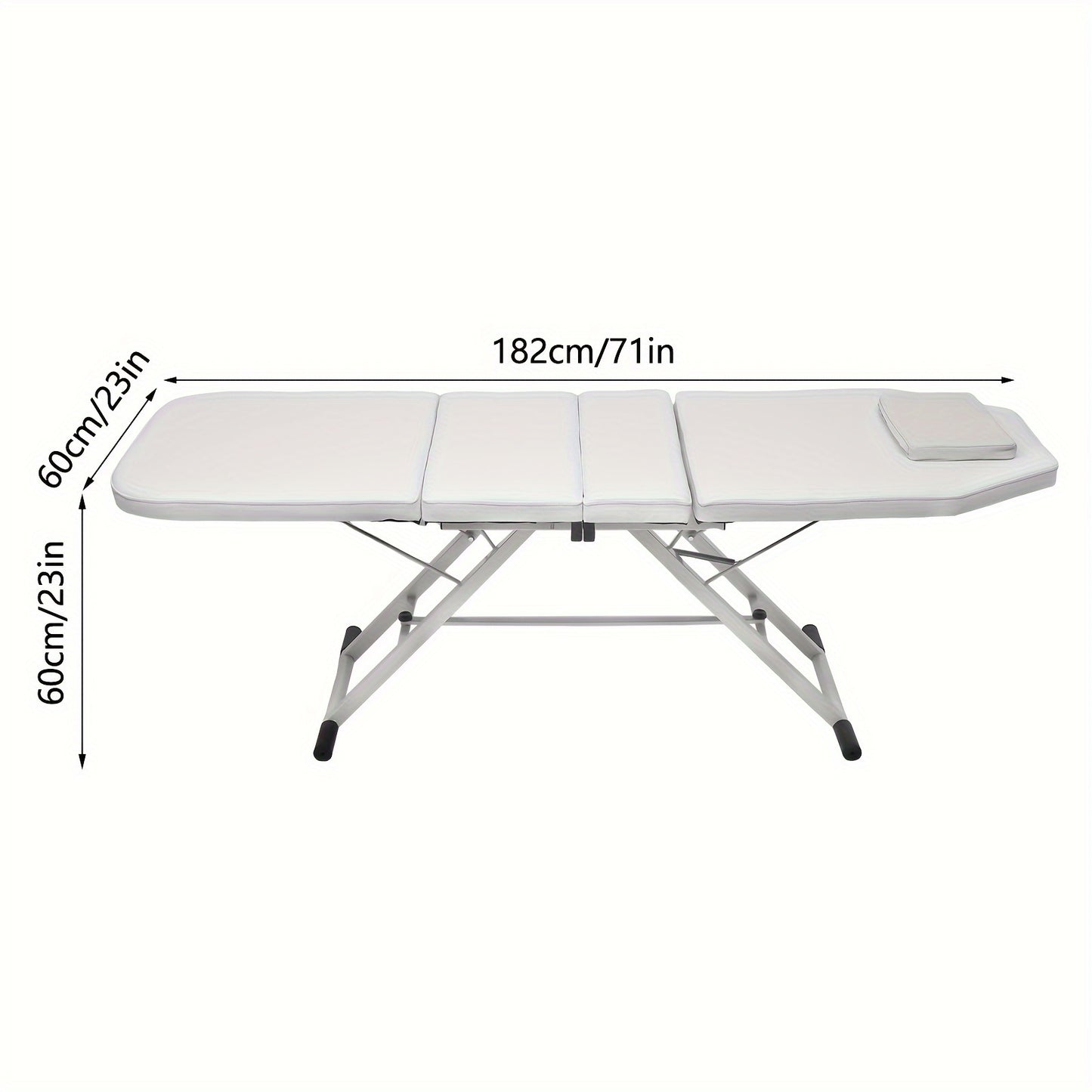 Massagetafel – Behandeltafel – Behandelbank – Massagebed – Beautyligbed – Inklapbaar – Verstelbare 3 Secties – Metaal Frame – Hoogwaardig Schuim