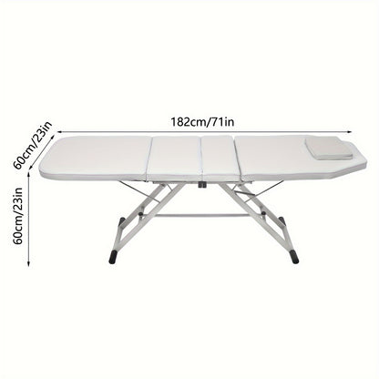 Massagetafel – Behandeltafel – Behandelbank – Massagebed – Beautyligbed – Inklapbaar – Verstelbare 3 Secties – Metaal Frame – Hoogwaardig Schuim