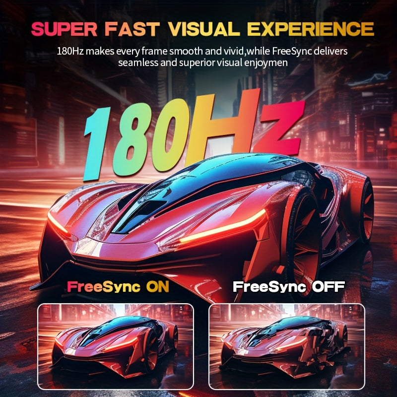 27 Inch Gaming Monitor – Curved Scherm – PC Beeldscherm – Computer Monitor – Monitor 180Hz – Full HD 1080p – FreeSync – Oogbescherming