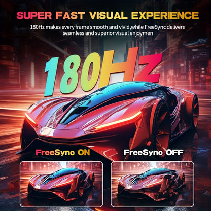 27 Inch Gaming Monitor – Curved Scherm – PC Beeldscherm – Computer Monitor – Monitor 180Hz – Full HD 1080p – FreeSync – Oogbescherming