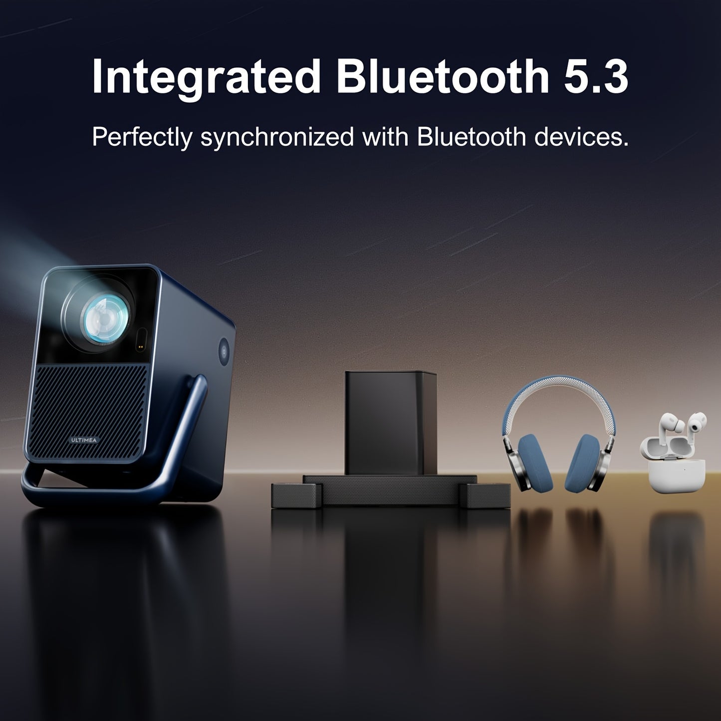 Beamer – Projector – Mini Beamer – Draagbare Beamer – Office Projector – Native Full HD 1080p – 1000 ANSI Lumen – WiFi 5.3 Draadloos