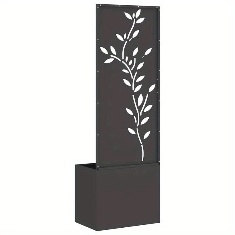 Plantenbak – Bloembak – Plantenpaneel – Tuinbak – Kruidenbak – Zwart Koudgewalst Staal – 50x140 cm Weerbestendig & Stevig