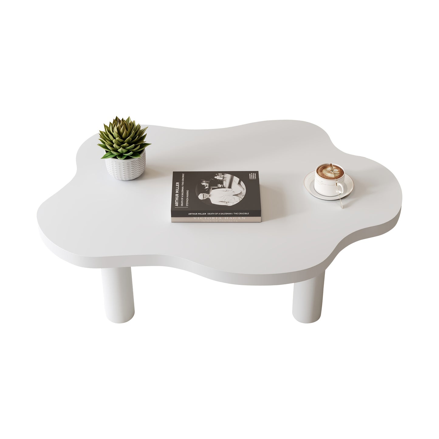 Salontafel Wolkvorm – Koffietafel – Bijzettafel – Woonkamertafel – Design Tafel – Wit – Duurzaam Kunststof – Eenvoudige Montage