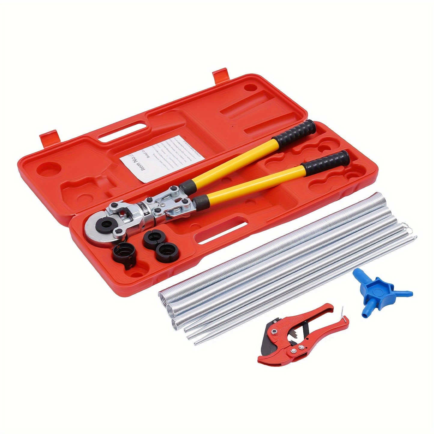 Buig- En Pers Tang – Krimptang – Pijpenpers – Slangknijper – PEX Tang – Handgereedschap – 16-32mm Kalibratie – Draagkoffer En Versterkte Hendel – Rood