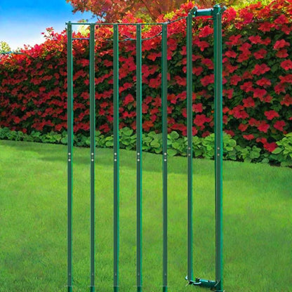 Kettinkomafrastering – Tuinafsluiting – Erfafscheiding – Beveiligingshek – Metaalomheining – Groen – 1,6x10 Meter – Weerbestendig Staal