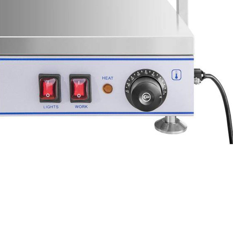 Elektrische Warmhoudplaat – Warmhoudplaat Buffetplaat – Warmteplaat – Halogeen Warmhoudplaat – Compact Design – Roestvrij Staal 1550W – Instelbare Thermostaat 0-110°C