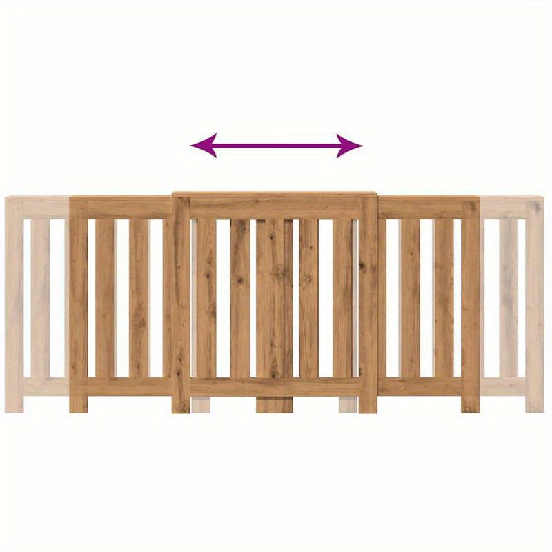 Radiatorombouw – Radiatorcover – Radiatorkast – Verwarming Ombouw – Radiatorscherm – Bruin Hout – Extra Bergruimte – Vloerstaand 205x21,5x83,5 cm