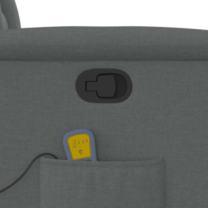 Massagestoel Verstelbaar – Relaxstoel – Luxe Massagestoel – Stoffen Stoel – Donkergrijs – 6-Punts Vibratiemassage – Handmatig Verstelbaar Tot 135°