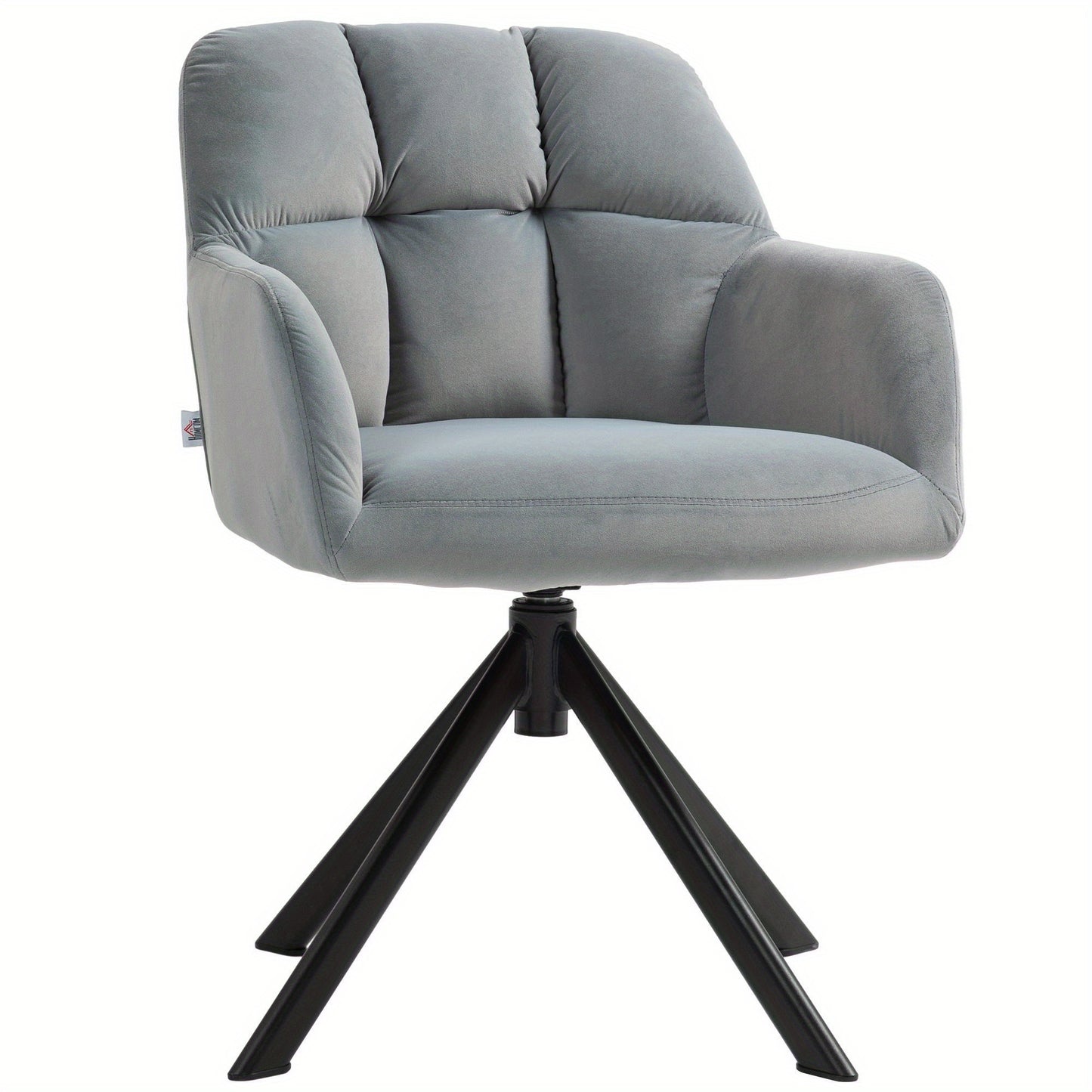 Draaifauteuil – Lounge Fauteuil – Zwarte Poot Stoel – Relax Stoel – Grijze Stoel – 360° Draaibaar – Hoogwaardig Schuim