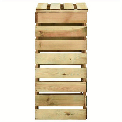 Compostbak – Compostvat – Composter – Composteerbak – Tuinbak – Houten lattenrooster – 2 stuks – 80x50x100 cm – Rotbestendig geïmpregneerd dennenhout
