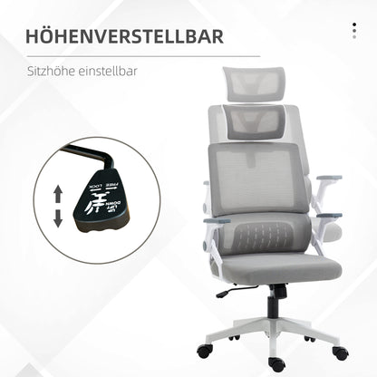 Bureaustoel – Bureaustoelen – Kantoorstoel – Office Chair – Draaistoel – Verstelbare Hoofdsteun – Mesh Rugleuning – Kantelfunctie – Tot 120 kg