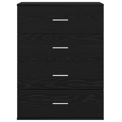 Sideboard met lade Zwart eikenwood 60 x 39 x 80cm Edited wood Practical and removable