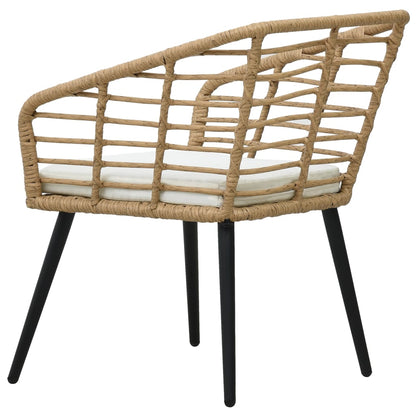 Tuinstoelen – Buitenzitmeubelen – Balkonstoelen – Terrasstoelen – Stalen Frame – Weerbestendig PE-Rattan