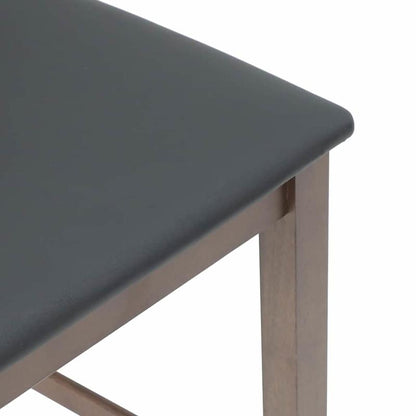 Bar stool with pillow 2pcs of brown solid wood rubber tree,  Dining Room Furniture, Modern Stool, Fabric Upholstery, Backrest Stool, High Stool, Commercial Use, Cafe Seating
