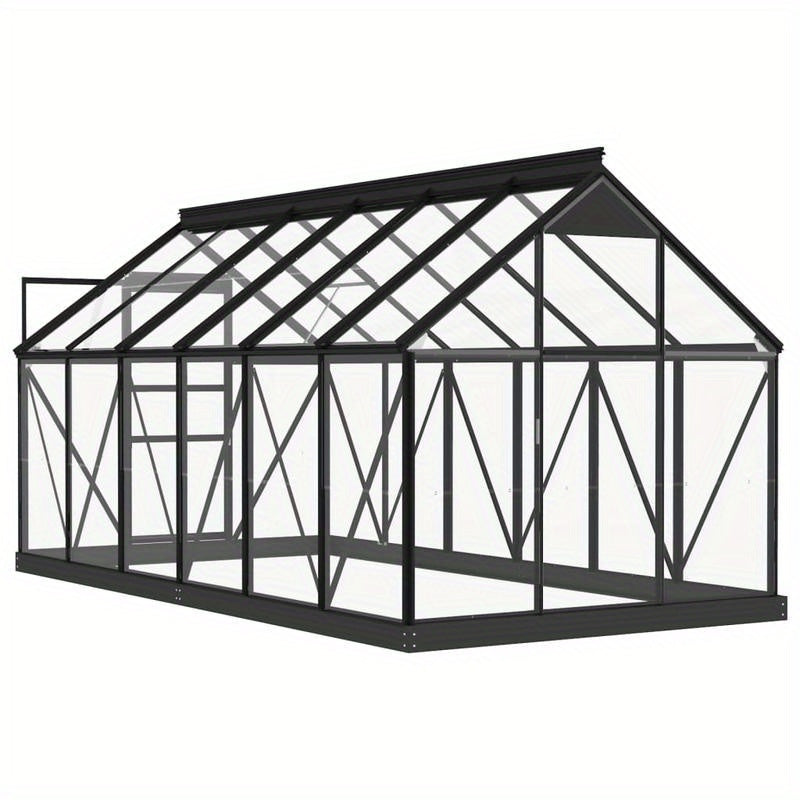 Kweekkas – Tuinkas – Broeikas – Serre – Kas – Aluminium Frame – UV-bestendige Polycarbonaat Panelen – Groot Walk-In Ontwerp – Ventilatiesysteem