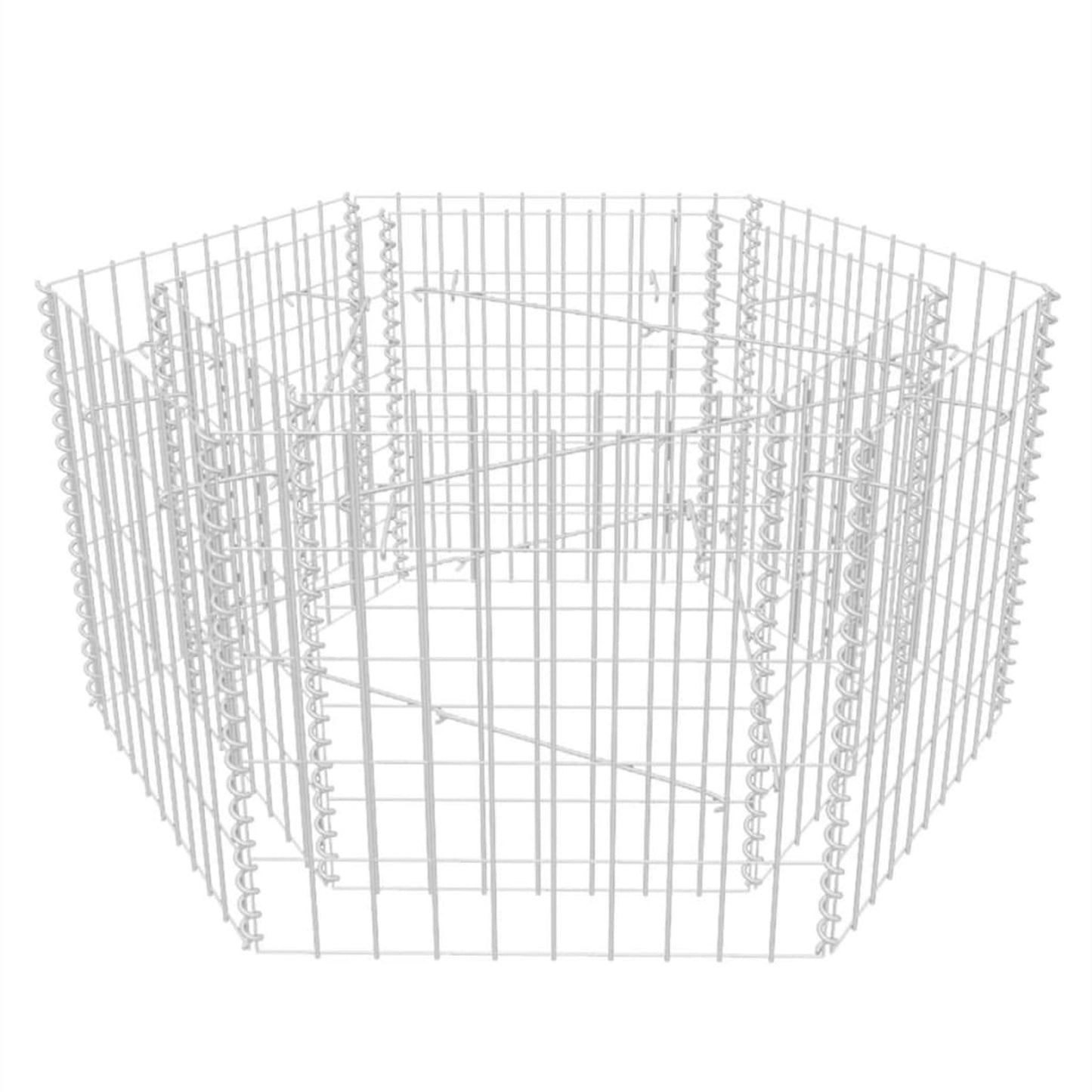 Hexagonale Gabion Plantenbak – Tuinbak – Bloembak – Tuinbakje – Plantenmand – Gecoat Staal – 100x90x50 cm – Stevige Constructie – Weerbestendig