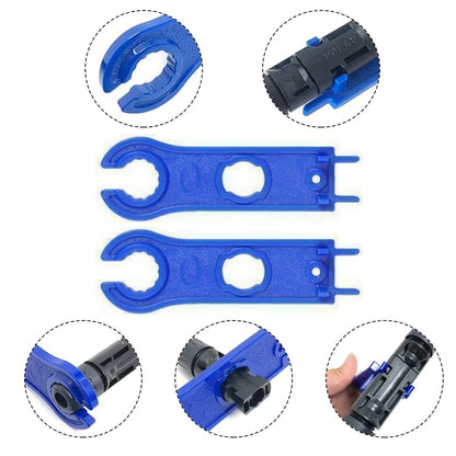 PV-Connector Set met Druk- en Klemgereedschap – MC4 Connectoren en Platte Moeren met Koperen Kern – PPO Isolatie en Koper-Tin Plating – Voor Thuisinstallatie en Onderhoud