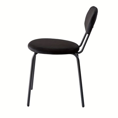 Eetkamerstoelen Set – Stoelen – keukenstoelen – Dining Chairs – Zitstoelen – Zwarte Metalen Poten – Velvet Bekleding – Ergonomisch Design – Zithoogte 47 cm