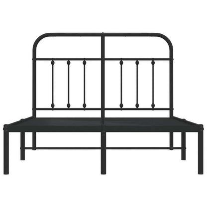 Bed frame with Black Metal Headboard 120x200cm