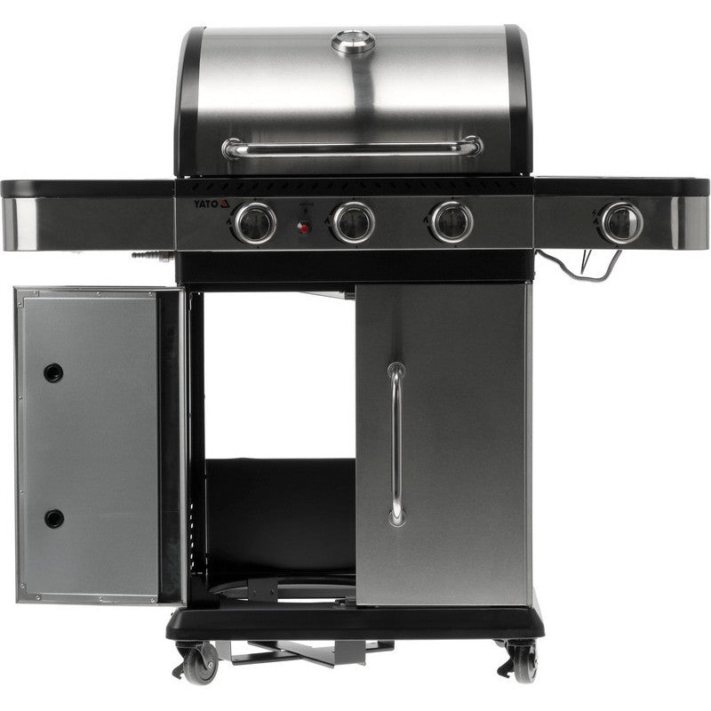 GAS GRILL 3+1, STAINLESS STEEL 11.2KW - YG-20018 - QUORE