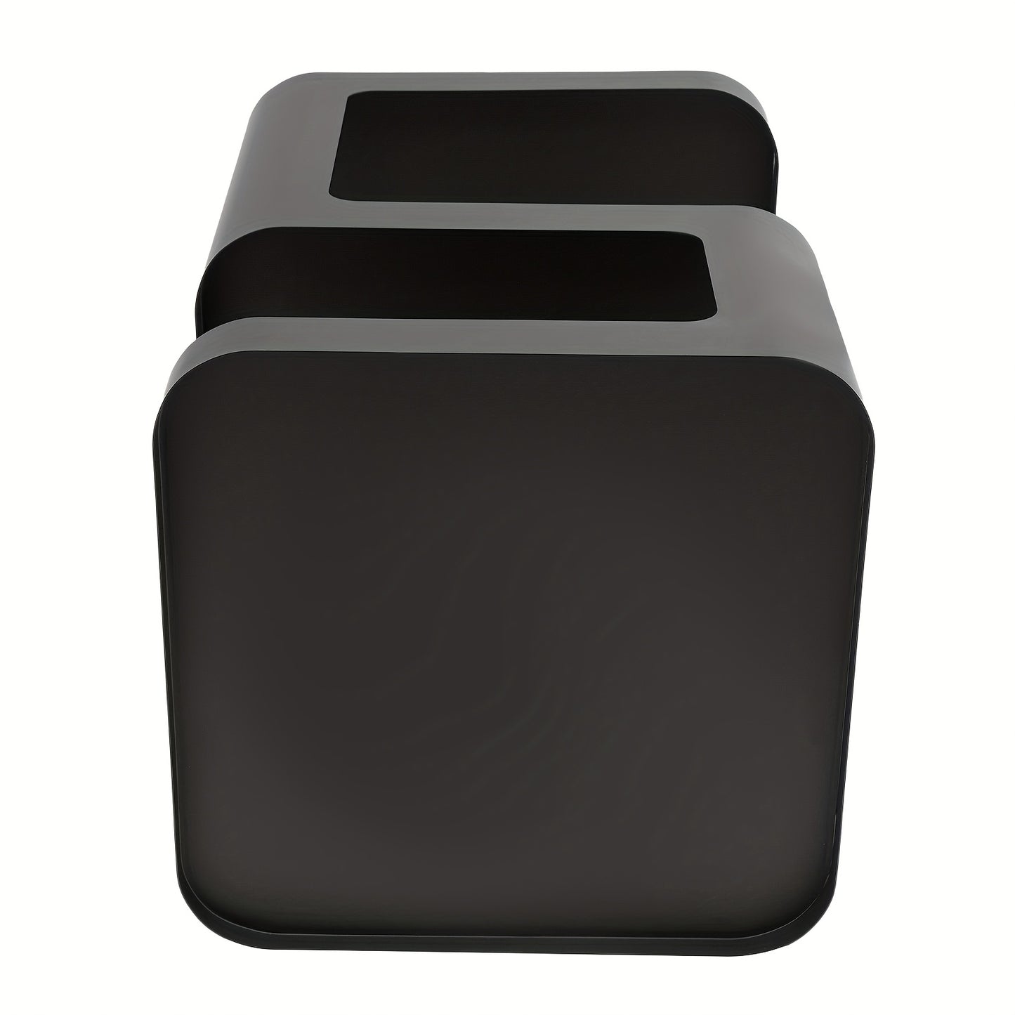 Nachtkastje – Bijzettafel – Ladekastje – Houten Kastje – Wandkast – 3 Lagen – Zwart Metalen Carbonstaal – Compact 40x40x55 cm