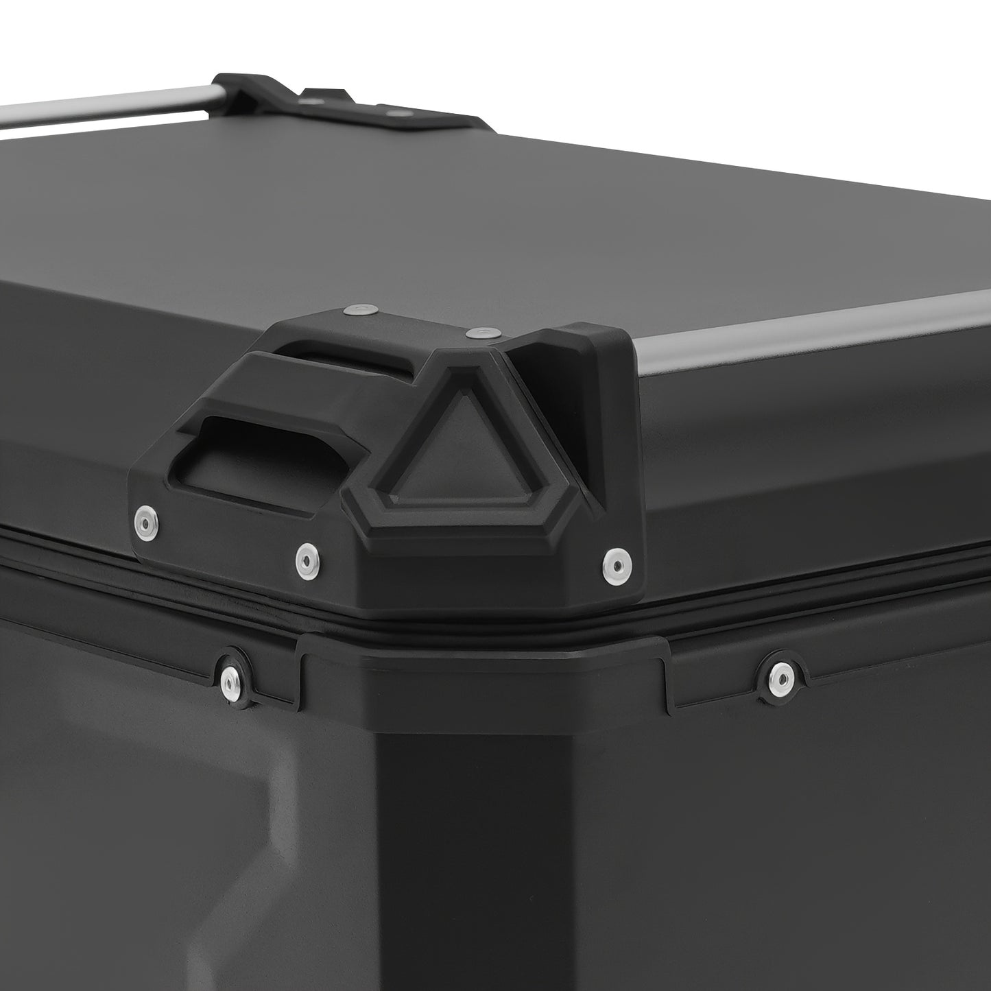 Motorbox – Motorkoffer – Topkoffer – Bagagekoffer – Motoruitrusting – 65 Liter Inhoud – Stevig Aluminium & Carbonstaal – Veilig Slot & Schokdempende Voering – Zwart