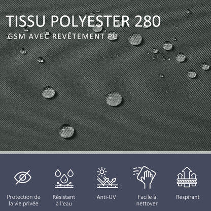 Uittrekbaar Scherm – Tuinafscheiding – Windscherm – Privacydoek – Balkonwand – Dubbelzijdige Privacy – 6 Meter Lang x 1,80 Meter Hoog – Anti-UV Polyester 180 g/m² Grijs