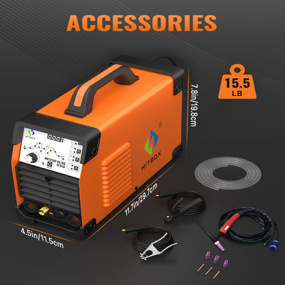TIG Lasmachine – Lasapparaat – Elektrisch Lassen – MMA Lasmachine – 220V AC/DC – Compact & Lichtgewicht – Digitale Bediening – 200A Pulsenergie