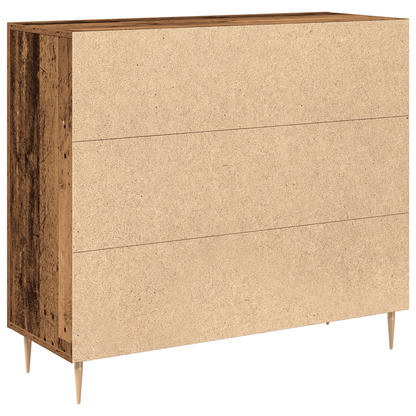 Sideboard in Oud Wood, 90x34x80cm, Made van Gerecycled Wood Practical and removable