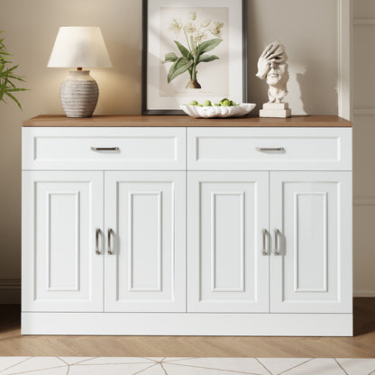 Dressoir – Sideboard – Opbergkast – Ladekast – Witte kast – 120 cm breed – Softclose deuren & laden