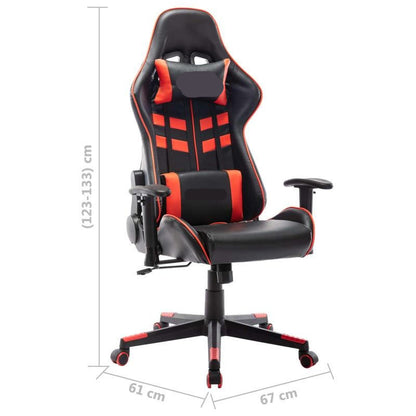Gamingstoel – Game Stoel – Bureaustoel – Gamerstoel – Verstelbare Zithoogte – Kunstleren Bekleding - Rood